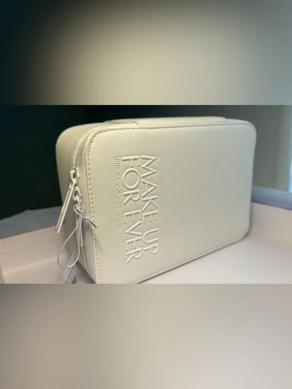 New,unused Makeup Forever White Structured Cosmetic Case